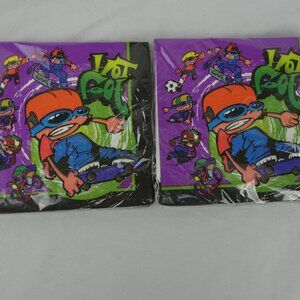 Y2K 2000 2 Pack of Hot Foot Skaters Party Beverage Napkins 16 Count